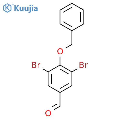 4-(benzyloxy)-3,5-dibromobenzaldehyde structure