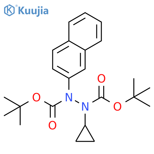 1,2-Hydrazinedicarboxylic acid, 1-cyclopropyl-2-(2-naphthalenyl)-, 1,2-bis(1,1-dimethylethyl) ester structure