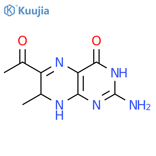 4(1H)-Pteridinone, 6-acetyl-2-amino-7,8-dihydro-7-methyl- structure