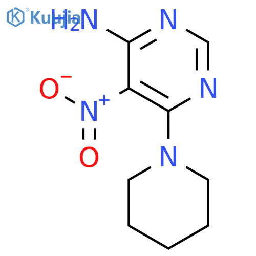 5-nitro-6-(piperidin-1-yl)pyrimidin-4-amine structure