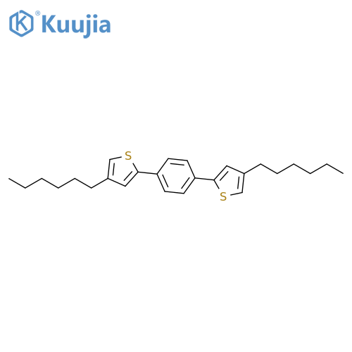 Thiophene, 2,2'-(1,4-phenylene)bis[4-hexyl- structure