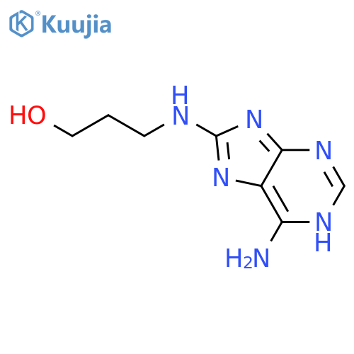 1-Propanol, 3-[(6-amino-1H-purin-8-yl)amino]- structure