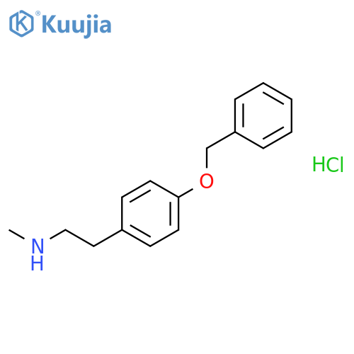 N-Methyl-4-(Phenylmethoxy)-Benzeneethanamine Hydrochloride (1:1) structure