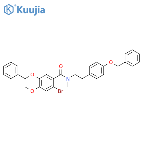 Benzamide, 2-bromo-4-methoxy-N-methyl-5-(phenylmethoxy)-N-[2-[4-(phenylmethoxy)phenyl]ethyl]- structure