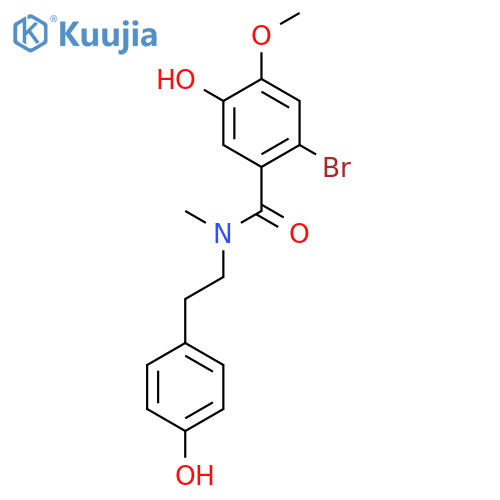 2-Bromo-5-hydroxy-N-(4-hydroxyphenethyl)-4-methoxy-N-methylbenzamide structure
