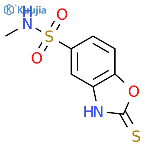 5-Benzoxazolesulfonamide, 2,3-dihydro-N-methyl-2-thioxo- structure