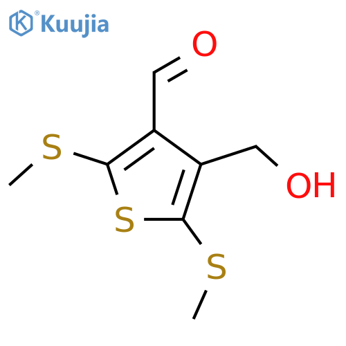 4-(Hydroxymethyl)-2,5-bis(methylthio)thiophene-3-carbaldehyde structure