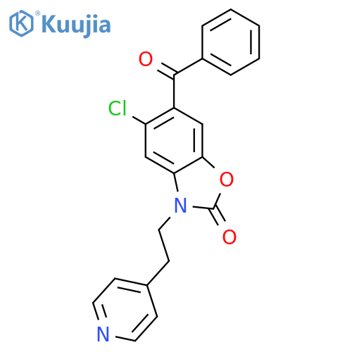 2(3H)-Benzoxazolone, 6-benzoyl-5-chloro-3-[2-(4-pyridinyl)ethyl]- structure