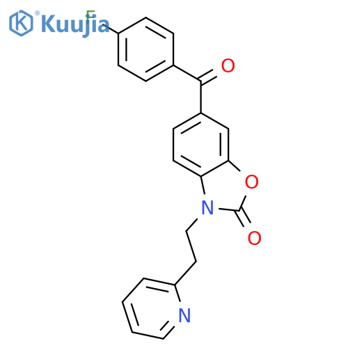 2(3H)-Benzoxazolone, 6-(4-fluorobenzoyl)-3-[2-(2-pyridinyl)ethyl]- structure