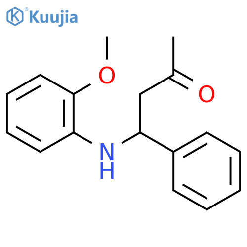 2-Butanone, 4-[(2-methoxyphenyl)amino]-4-phenyl- structure