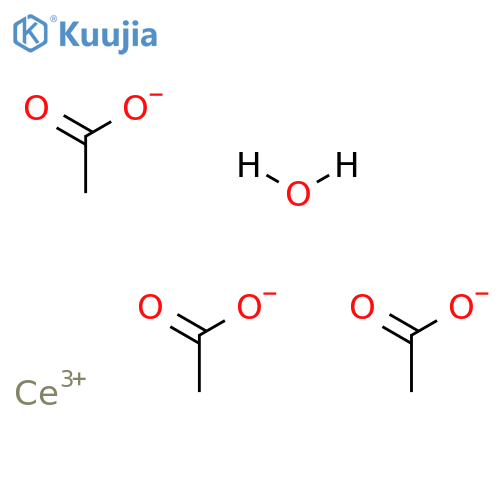 cerium(3+):triacetate:hydrate structure
