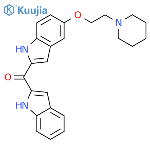 Methanone, 1H-indol-2-yl[5-[2-(1-piperidinyl)ethoxy]-1H-indol-2-yl]- structure