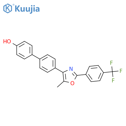 [1,1'-Biphenyl]-4-ol, 4'-[5-methyl-2-[4-(trifluoromethyl)phenyl]-4-oxazolyl]- structure