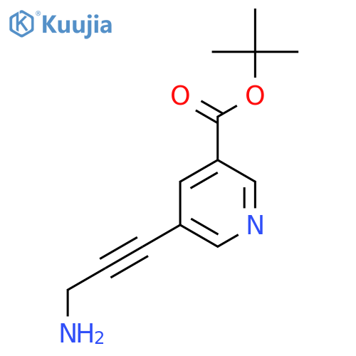 Tert-butyl 5-(3-aminoprop-1-yn-1-yl)pyridine-3-carboxylate structure