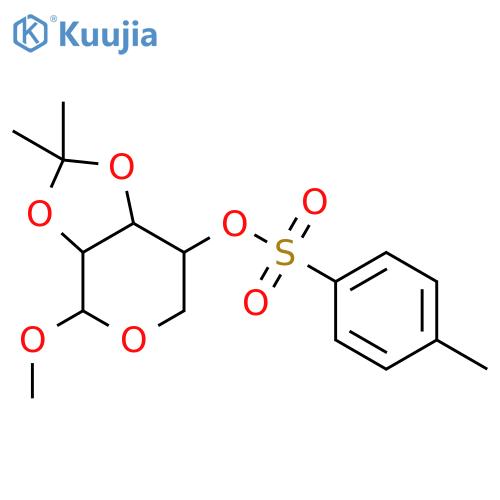 a-L-Lyxopyranoside, methyl2,3-O-(1-methylethylidene)-, 4-methylbenzenesulfonate (9CI) structure
