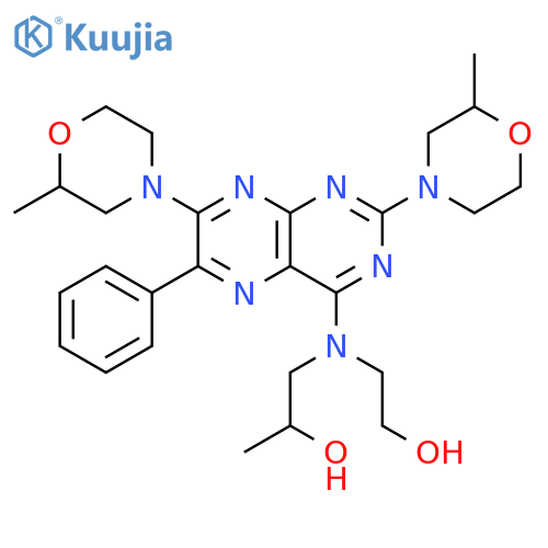 2-Propanol,1-[[2,7-bis(2-methyl-4-morpholinyl)-6-phenyl-4-pteridinyl](2-hydroxyethyl)amino]- structure