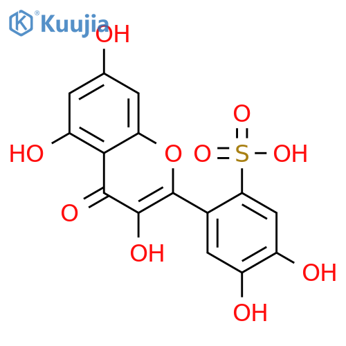 Benzenesulfonic acid,4,5-dihydroxy-2-(3,5,7-trihydroxy-4-oxo-4H-1-benzopyran-2-yl)- structure