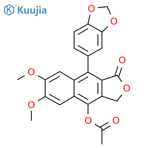 9-(1,3-Benzodioxol-5-yl)-6,7-dimethoxy-1-oxo-1,3-dihydronaphtho[2,3-c]furan-4-yl acetate structure