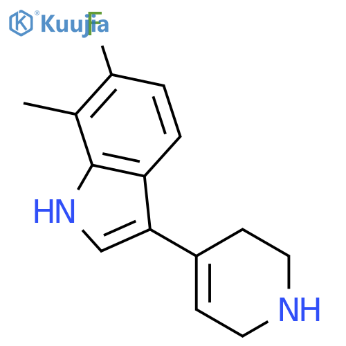 1H-Indole, 6-fluoro-7-methyl-3-(1,2,3,6-tetrahydro-4-pyridinyl)- structure