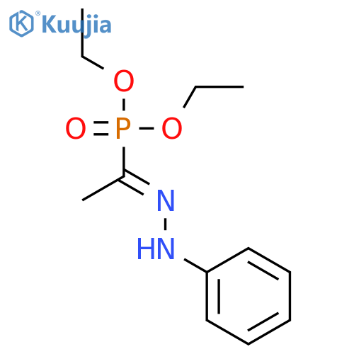 Phosphonic acid, [1-(phenylhydrazono)ethyl]-, diethyl ester structure