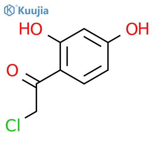 2-chloro-1-(2,4-dihydroxyphenyl)ethan-1-one structure