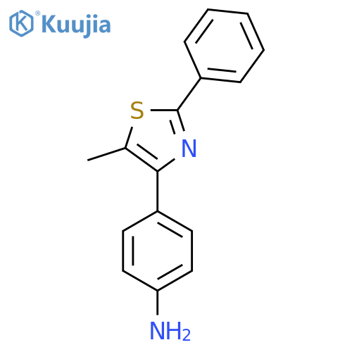 4-(5-Methyl-2-phenyl-1,3-thiazol-4-yl)aniline structure