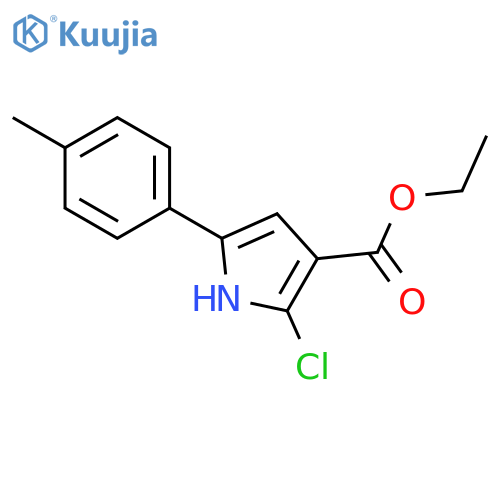 1H-Pyrrole-3-carboxylic acid, 2-chloro-5-(4-methylphenyl)-, ethyl ester structure