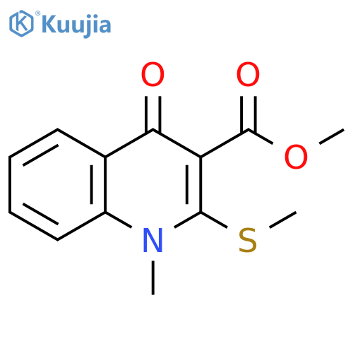methyl 1-methyl-2-(methylsulfanyl)-4-oxo-1,4-dihydroquinoline-3-carboxylate structure