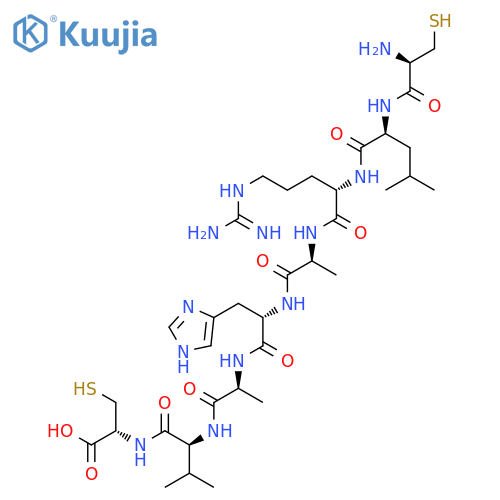 L-Cysteine, L-cysteinyl-L-leucyl-L-arginyl-L-alanyl-L-histidyl-L-alanyl-L-valyl- structure