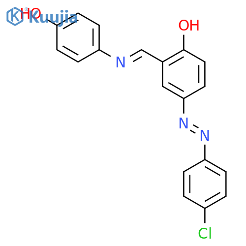 Phenol, 4-[(4-chlorophenyl)azo]-2-[[(4-hydroxyphenyl)imino]methyl]- structure