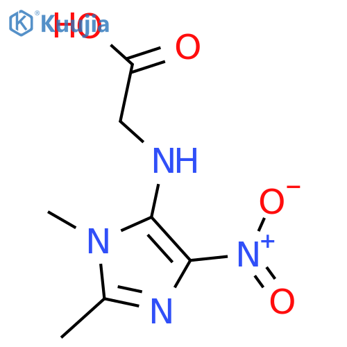 (2,3-Dimethyl-5-nitro-3H-imidazol-4-ylamino)-acetic acid structure