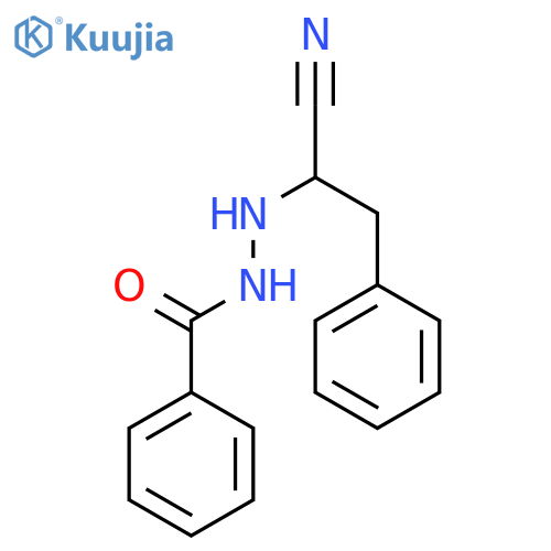 Benzoic acid, 2-(1-cyano-2-phenylethyl)hydrazide structure