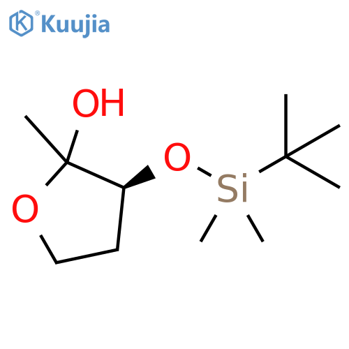 2-Furanol, 3-[[(1,1-dimethylethyl)dimethylsilyl]oxy]tetrahydro-2-methyl-,(3S)- structure