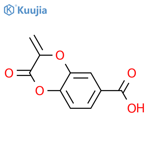 2,3-Dihydro-3-methylene-2-oxo-1,4-benzodioxin-6-carboxylic acid structure
