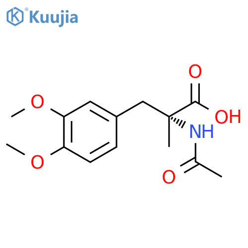 (2R)-3-(3,4-dimethoxyphenyl)-2-acetamido-2-methylpropanoic acid structure