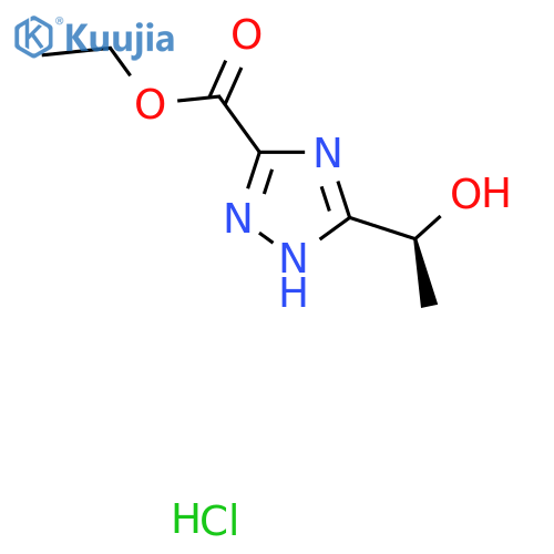ethyl 5-(1S)-1-hydroxyethyl-1H-1,2,4-triazole-3-carboxylate hydrochloride structure