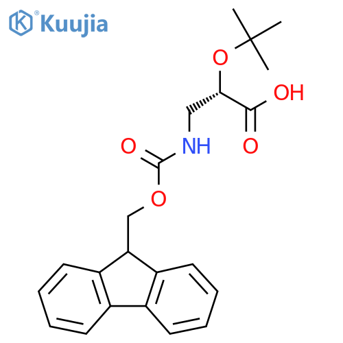 (2S)-2-(tert-butoxy)-3-({(9H-fluoren-9-yl)methoxycarbonyl}amino)propanoic acid structure