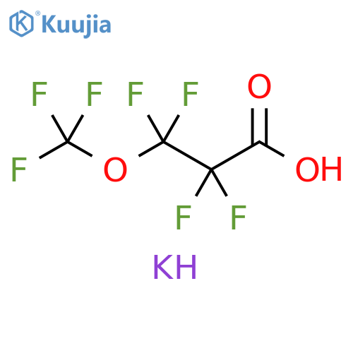 Propanoic acid, 2,2,3,3-tetrafluoro-3-(trifluoromethoxy)-, potassium salt (1:1) structure