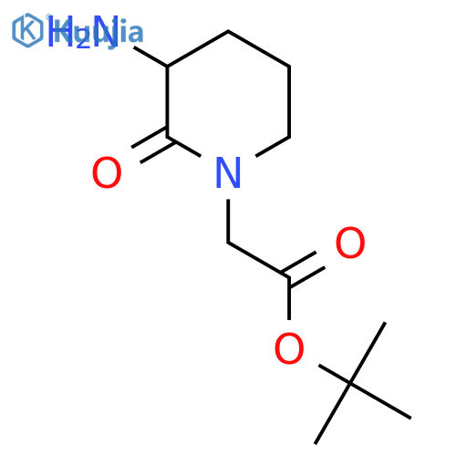 Tert-butyl 2-(3-amino-2-oxopiperidin-1-yl)acetate structure