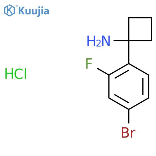 1-(4-bromo-2-fluorophenyl)cyclobutan-1-amine hydrochloride structure