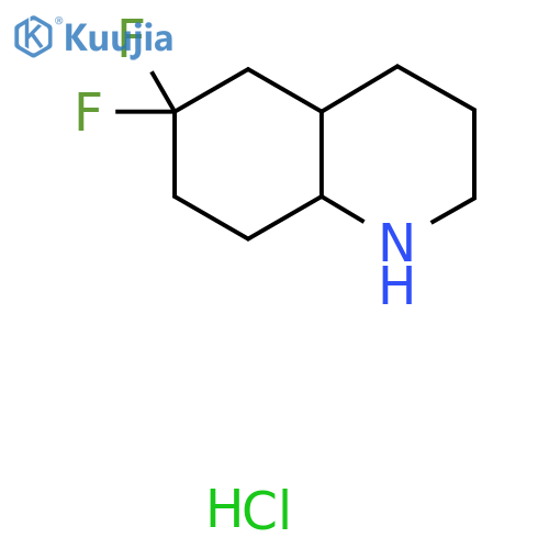 6,6-difluoro-decahydroquinoline hydrochloride, Mixture of diastereomers structure