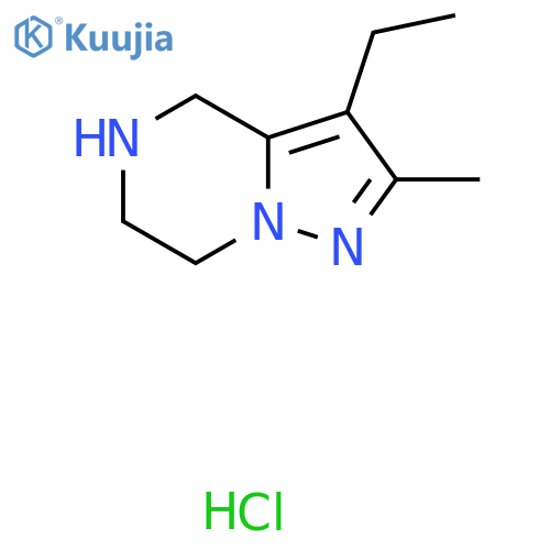 3-ethyl-2-methyl-4H,5H,6H,7H-pyrazolo1,5-apyrazine hydrochloride structure