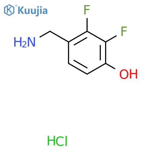 4-(aminomethyl)-2,3-difluorophenol hydrochloride structure