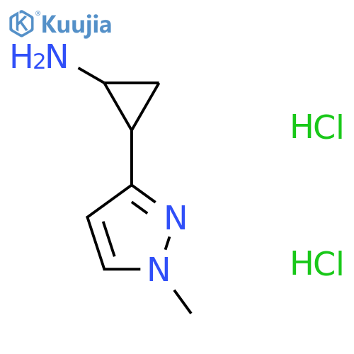 2-(1-methyl-1H-pyrazol-3-yl)cyclopropan-1-amine dihydrochloride structure