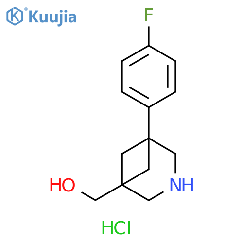 5-(4-fluorophenyl)-3-azabicyclo3.1.1heptan-1-ylmethanol hydrochloride structure