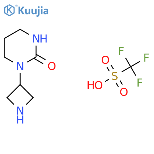 1-(azetidin-3-yl)-1,3-diazinan-2-one, trifluoromethanesulfonic acid structure