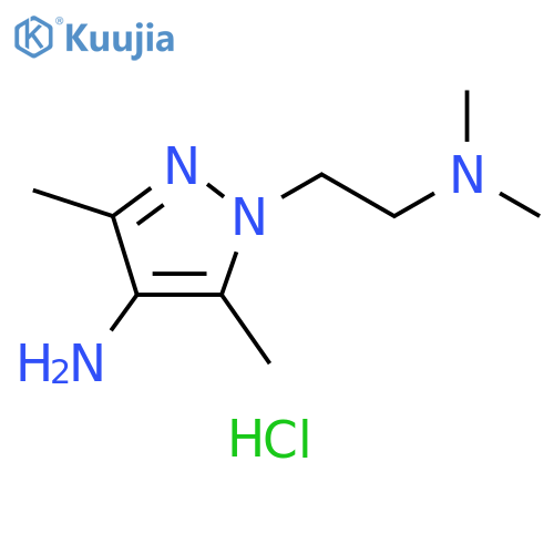 1-2-(dimethylamino)ethyl-3,5-dimethyl-1H-pyrazol-4-amine hydrochloride structure
