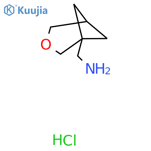 1-{3-oxabicyclo3.1.1heptan-1-yl}methanamine hydrochloride structure