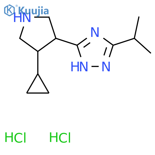 5-(4-cyclopropylpyrrolidin-3-yl)-3-(propan-2-yl)-1H-1,2,4-triazole dihydrochloride structure