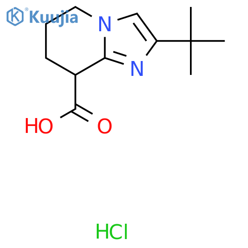 2-tert-butyl-5H,6H,7H,8H-imidazo1,2-apyridine-8-carboxylic acid hydrochloride structure